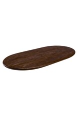 Damn LABEL51 Eetkamertafel Tafelblad Halve Cirkel - Espresso - Mangohout - 240 cm - Halve Cirkel