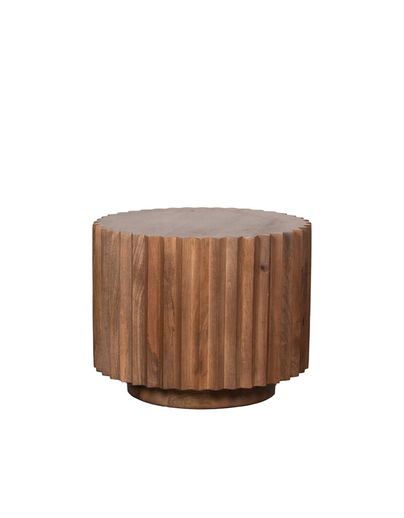 Damn LABEL51 Salontafel Novan - Nature Smooth - Mangohout - 50 cm - Rond