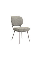 Damn LABEL51 Eetkamerstoel Singapore - Mushroom - Boucle - Brons Metalen Frame