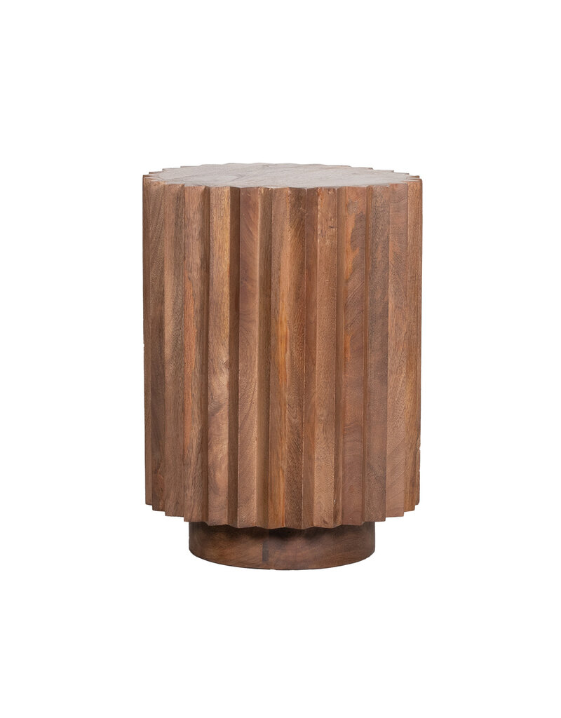 Damn LABEL51 Bijzettafel Novan - Nature Smooth - Mangohout - 35 cm