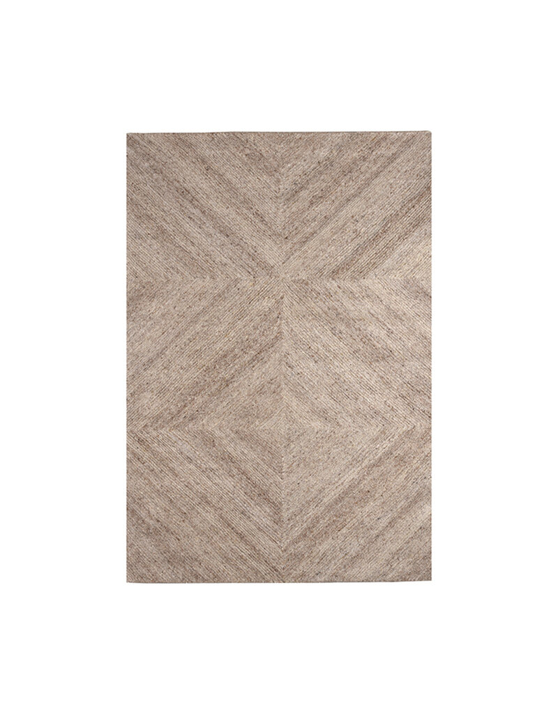 Damn LABEL51 Vloerkleden Blendy - Taupe - Wol - 200x300 cm