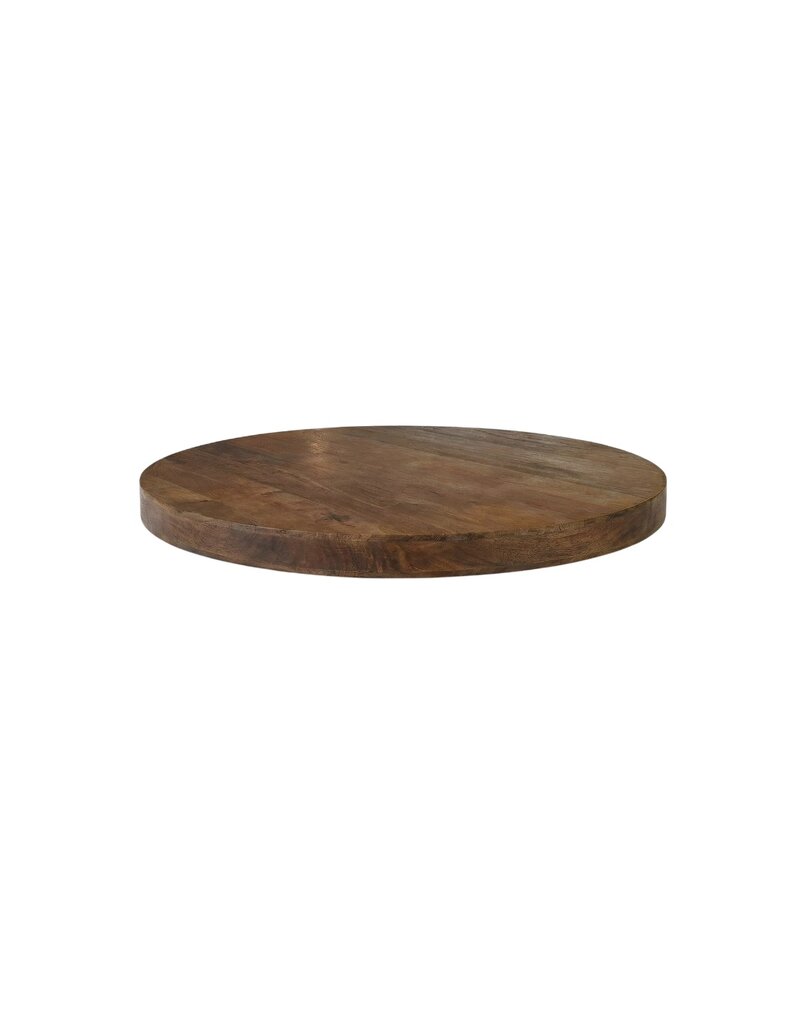 Damn LABEL51 Eetkamertafel Tafelblad Rond - Nature Smooth - Mangohout - 110 cm - Rond Straight