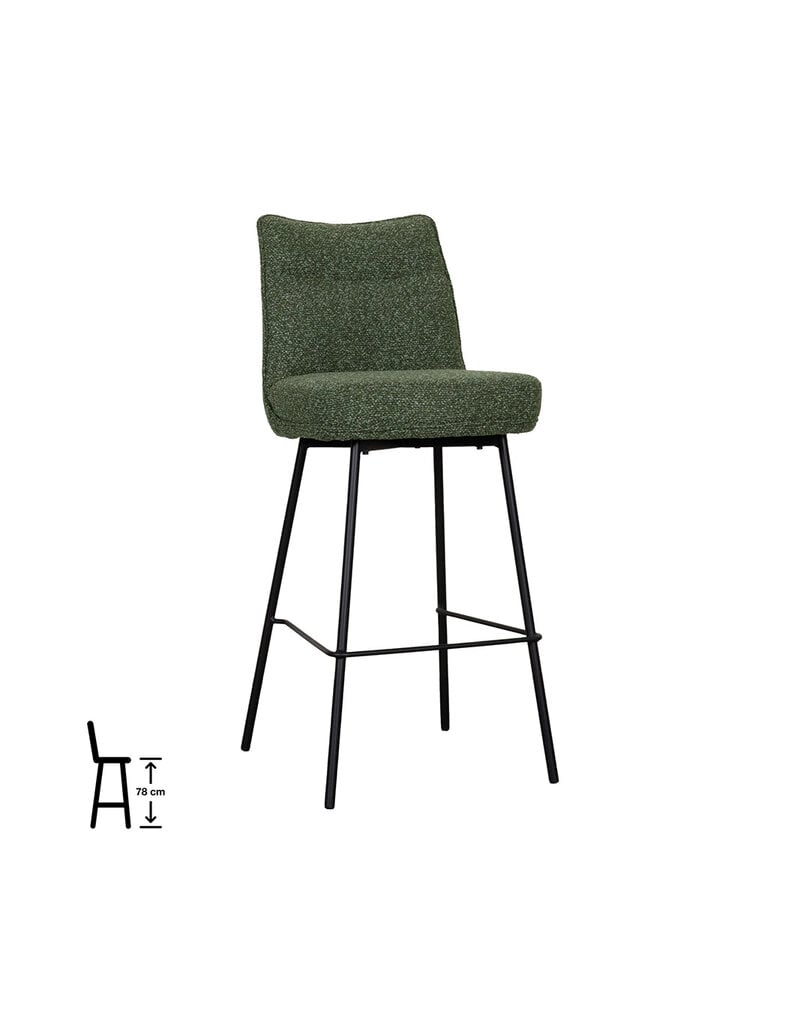 Damn LABEL51 Eetkamerstoel Lennon - Forest - Royal Boucle - Hoog
