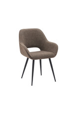 LABEL51 Eetkamerstoel Fer - Bruin - Boucle