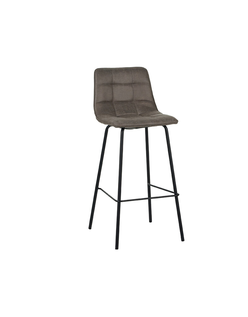 LABEL51 Barkruk Bistro - Taupe - Micro Suede