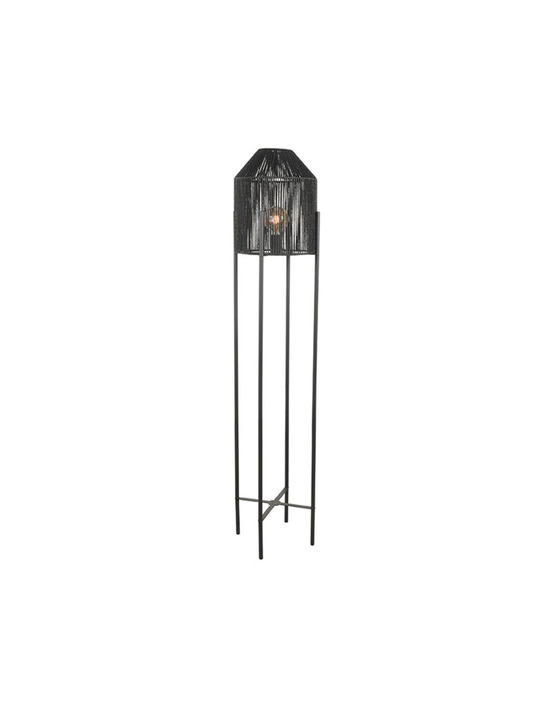 LABEL51 LABEL51 Vloerlamp Ibiza - Zwart - Jute
