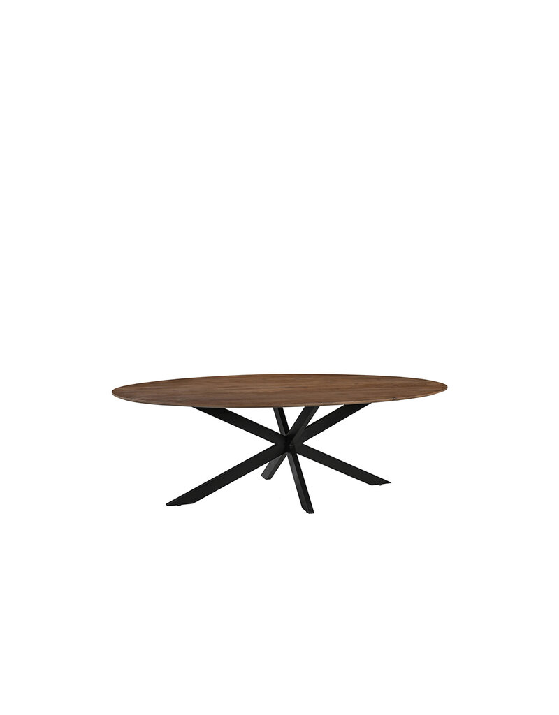 Damn LABEL51 Eetkamertafel James - Nature Smooth - Mangohout - 160 cm - Ovaal
