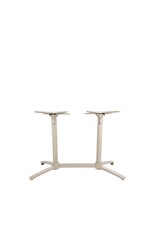 Damn LABEL51 Eetkamertafel Tafelpoot Vouwbaar - Taupe - Metaal - 72 cm - Dubbel