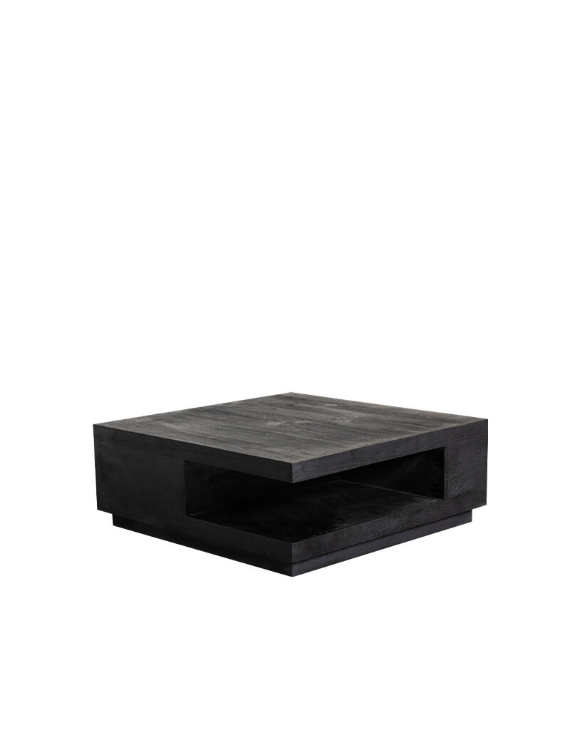 Damn LABEL51 Salontafel Square - Zwart - Mangohout - 80 cm