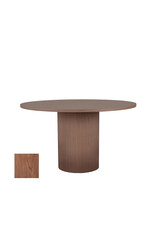 Damn LABEL51 Eetkamertafel Oliva - Walnoot - Eiken - 130 cm - Rond