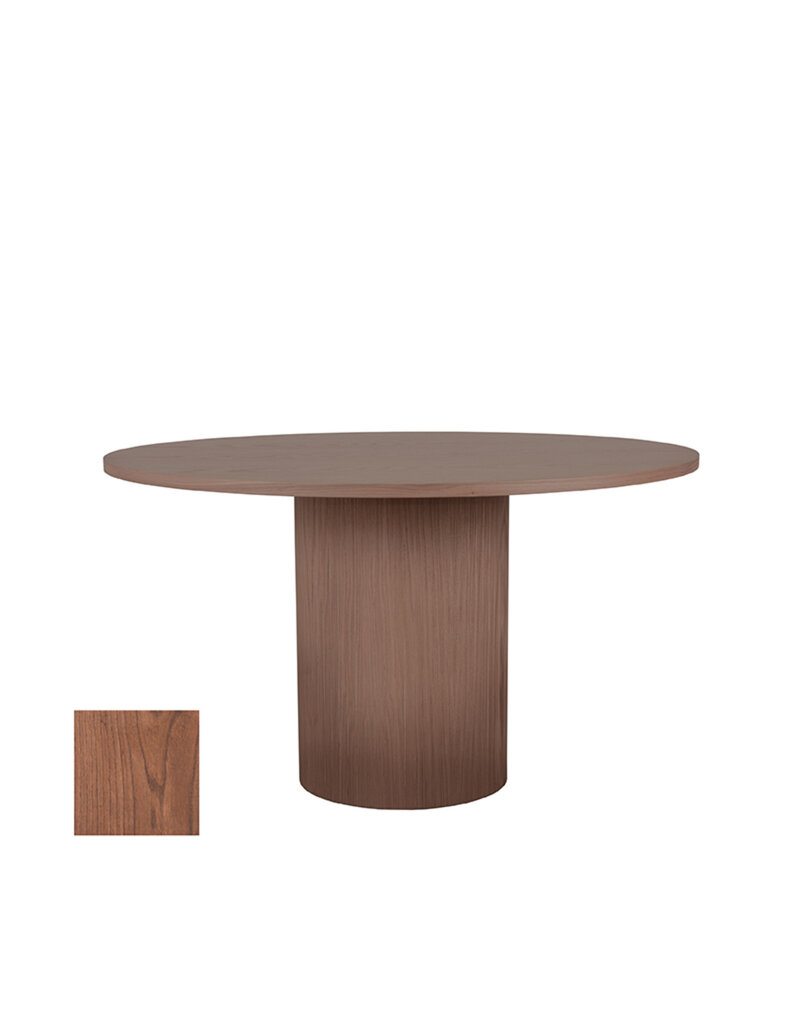 Damn LABEL51 Eetkamertafel Oliva - Walnoot - Eiken - 130 cm - Rond