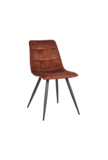 Damn LABEL51 Eetkamerstoel Jelt - Rust - Velvet - Zwart Metalen Frame