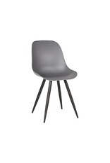 Damn LABEL51 Eetkamerstoel Monza - Antraciet - PP - Zwart Metalen Frame