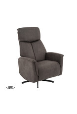Damn LABEL51 Fauteuil Helsinki - Antraciet - Micro Suede - Manueel Verstelbaar