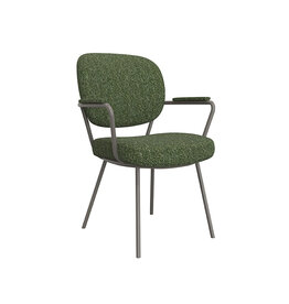 Damn LABEL51 Eetkamerstoel Lausanne - Forest - Royal Boucle - Forest Metalen Frame