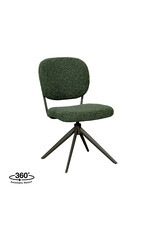 Damn LABEL51 Eetkamerstoel Geneva - Forest - Royal Boucle - Forest Metalen Frame