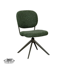 Damn LABEL51 Eetkamerstoel Geneva - Forest - Royal Boucle - Forest Metalen Frame