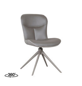 Damn LABEL51 Eetkamerstoel Thorben - Forest - Microvezel - Taupe Metalen Frame
