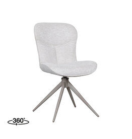 Damn LABEL51 Eetkamerstoel Thorben - Naturel - Canyon - Taupe Metalen Frame