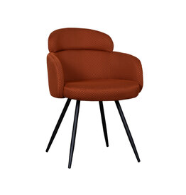 Damn LABEL51 Eetkamerstoel Dinner - Rust - Breathe - Zwart Metalen Frame
