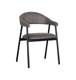 LABEL51 Eetkamerstoel Amaze - Antraciet - Micro Suede