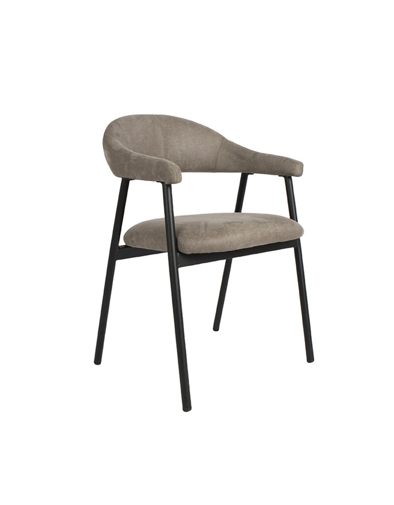 LABEL51 Eetkamerstoel Amaze - Taupe - Micro Suede