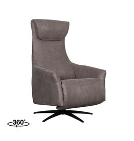 LABEL51 Fauteuil Lund - Taupe - Micro Suede
