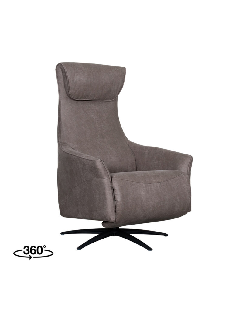 LABEL51 Fauteuil Lund - Taupe - Micro Suede