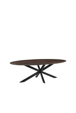 LABEL51 Eetkamertafel James - Espresso - Mangohout - 210 cm - Ovaal
