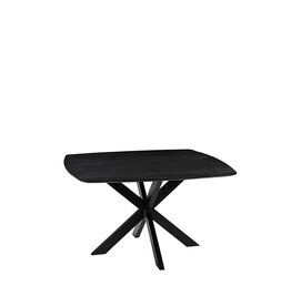 LABEL51 Eetkamertafel Blake - Zwart - Mangohout - 130x130 cm