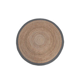 LABEL51 LABEL51 Vloerkleden Jute - Grijs - Jute - 90x90 cm