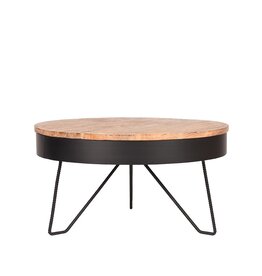LABEL51 LABEL51 Salontafel Saran - Zwart - Metaal - Rond - 80 cm