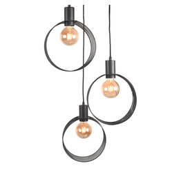 LABEL51 LABEL51 Hanglamp Ronda - Zwart - Metaal - 3-Lichts