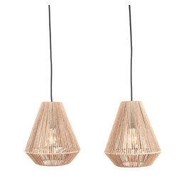 LABEL51 LABEL51 Hanglamp Ibiza - Naturel - Jute - 2-Lichts