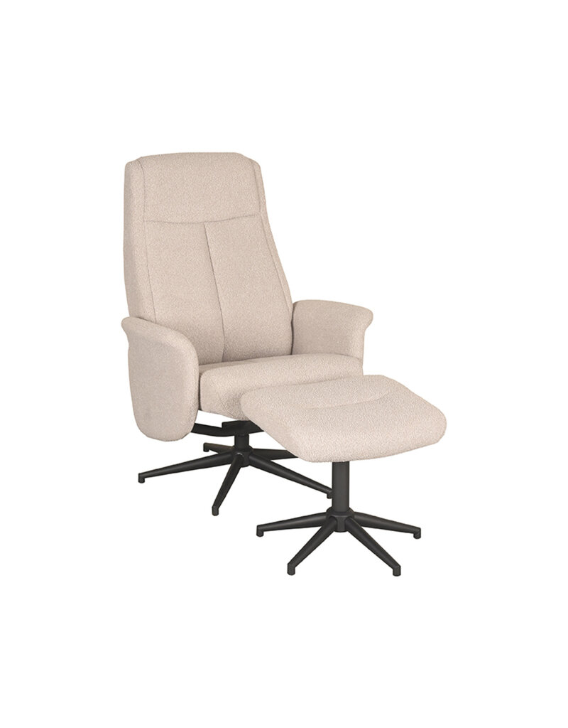 LABEL51 LABEL51 Fauteuil Bergen - Naturel - Boucle - Incl. Hocker