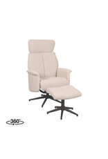 LABEL51 LABEL51 Fauteuil Verdal - Naturel - Boucle - Incl. Hocker