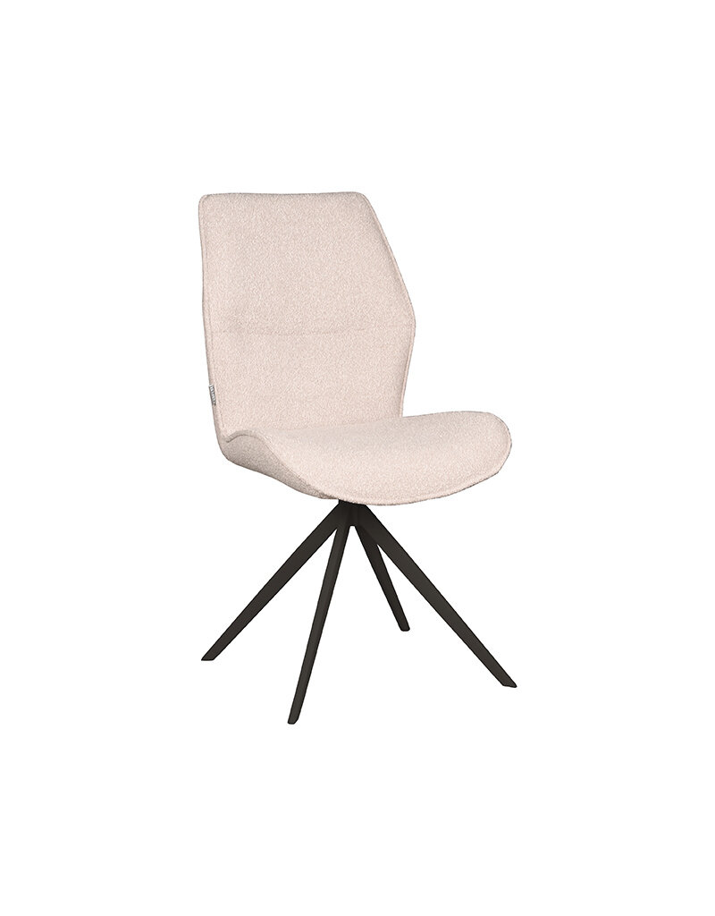 LABEL51 LABEL51 Eetkamerstoel Comfy - Naturel - Boucle - Zwart Onderstel