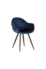 LABEL51 LABEL51 Eetkamerstoel Forli - Blauw - Fluweel