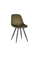 LABEL51 LABEL51 Eetkamerstoel Capri - Army green - Fluweel