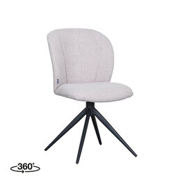 LABEL51 LABEL51 Eetkamerstoel Kimo - Naturel - Boucle - Zwart Onderstel