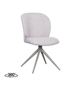 LABEL51 LABEL51 Eetkamerstoel Kimo - Naturel - Boucle - Taupe Onderstel