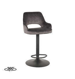 LABEL51 LABEL51 Barkruk Fer - Antraciet - Velours
