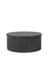 Damn LABEL51 Salontafel Oliva - Zwart - Eiken - 70 cm - Rond