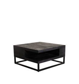 Damn LABEL51 Salontafel Cube - Zwart - Mangohout - 80 cm