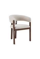 Damn LABEL51 Eetkamerstoel Osaka - Naturel - Geweven - Walnoot Houten Frame