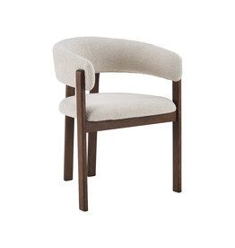 Damn LABEL51 Eetkamerstoel Osaka - Naturel - Geweven - Walnoot Houten Frame