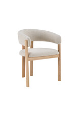 Damn LABEL51 Eetkamerstoel Osaka - Naturel - Geweven - Naturel Houten Frame