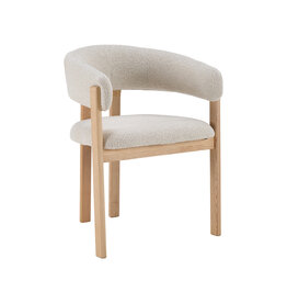 Damn LABEL51 Eetkamerstoel Osaka - Naturel - Geweven - Naturel Houten Frame