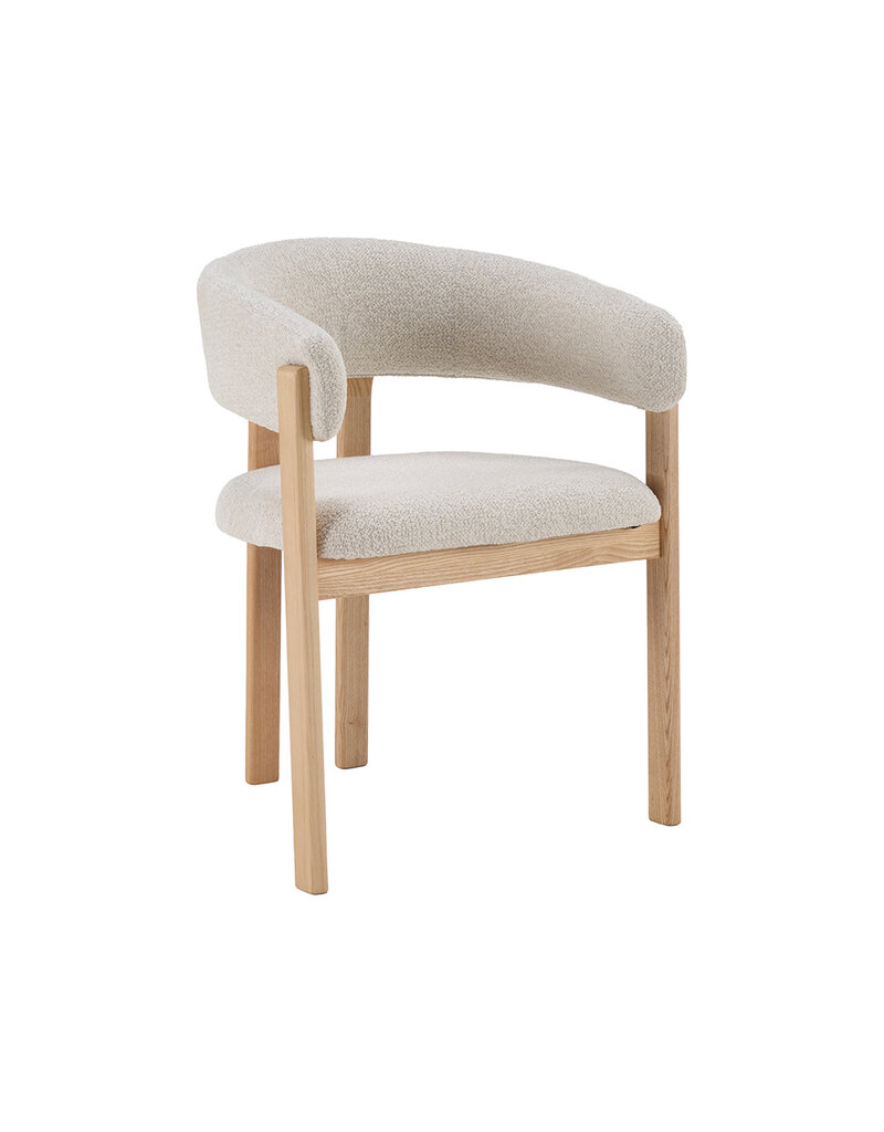 Damn LABEL51 Eetkamerstoel Osaka - Naturel - Geweven - Naturel Houten Frame