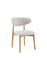 Damn LABEL51 Eetkamerstoel Kyoto - Naturel - Geweven - Naturel Houten Frame